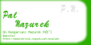 pal mazurek business card